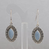 Blue Opal Silver Earrings