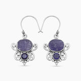 Tanzanite Silver Earrings