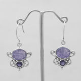 Tanzanite Silver Earrings