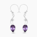 925 Sterling Silver Amethyst Earrings