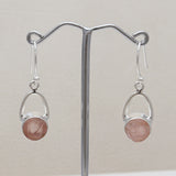 925 Starling Silver Rose Quartz Earring