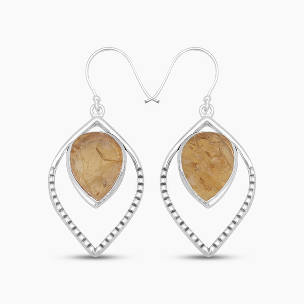 925 Sterling Silver Citrine Earrings