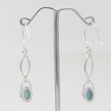 Rainbow Moonstone Silver Earrings