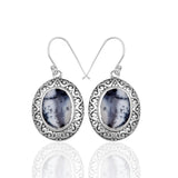 Dendritic Opal Silver Earrings