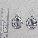 Dendritic Opal Silver Earrings