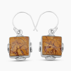 Brecciated Mookaite Silver Earrings