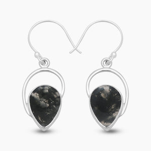 Moss Agate Silver Earring