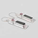 Green Tourmaline Silver Earrings