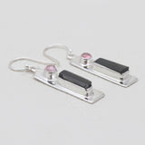 Green Tourmaline Silver Earrings