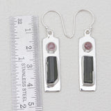 Green Tourmaline Silver Earrings