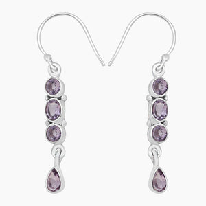 Blue Topaz Silver Earrings