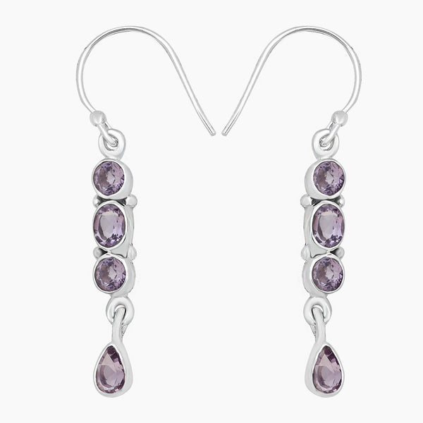 Blue Topaz Silver Earrings