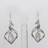 925 Silver Dendritic Opal Earring