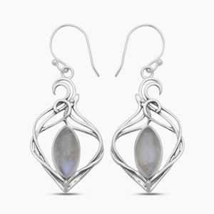 925 Silver Larimar Earrings