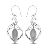 925 Silver Dendritic Opal Earring