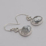 925 Silver Dendritic Opal Earring