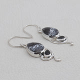 Dendritic Opal Silver Earrings
