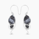 Dendritic Opal Silver Earrings