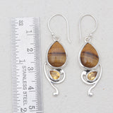 Tiger Eye Sterling Silver Earrings