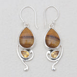 Tiger Eye Sterling Silver Earrings