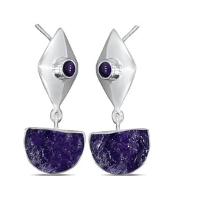 Amethyst Silver Earrings