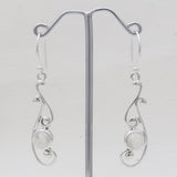 Pink Opal Silver Earrings