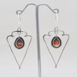 Turquoise Spiny Oyster Silver Dangle Earrings