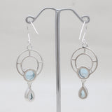 925 Sterling Silver Blue Topaz Earrings