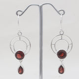 925 Sterling Silver Blue Topaz Earrings