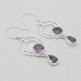925 Sterling Silver Blue Topaz Earrings