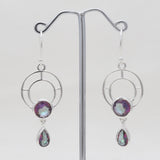 925 Sterling Silver Blue Topaz Earrings