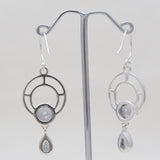 925 Sterling Silver Blue Topaz Earrings