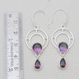 925 Sterling Silver Blue Topaz Earrings
