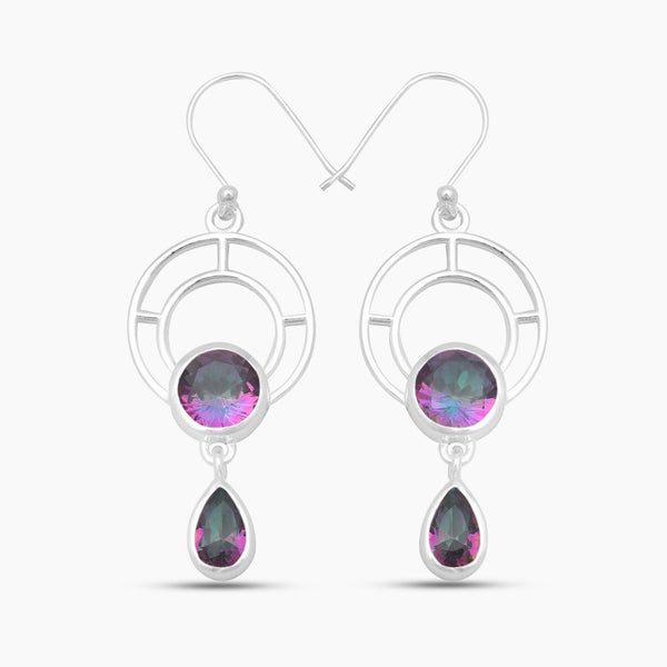 925 Sterling Silver Blue Topaz Earrings