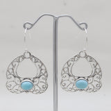Red Garnet Silver Earrings