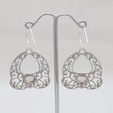 Red Garnet Silver Earrings