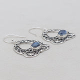 Red Garnet Silver Earrings