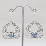 Red Garnet Silver Earrings
