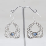 Red Garnet Silver Earrings