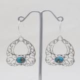 Red Garnet Silver Earrings