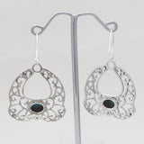 Red Garnet Silver Earrings