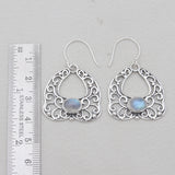 Red Garnet Silver Earrings
