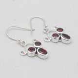 925 Sterling Silver Garnet Earrings