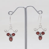 925 Sterling Silver Garnet Earrings
