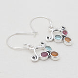 925 Sterling Silver Garnet Earrings