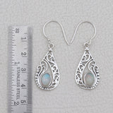 Rainbow Moonstone Silver Earrings