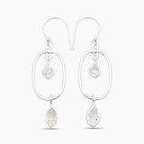 925 Silver Herkimer Quartz Earrings