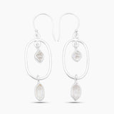 925 Silver Herkimer Quartz Earrings