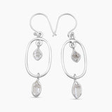 925 Silver Herkimer Quartz Earrings