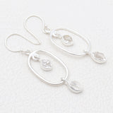 925 Silver Herkimer Quartz Earrings